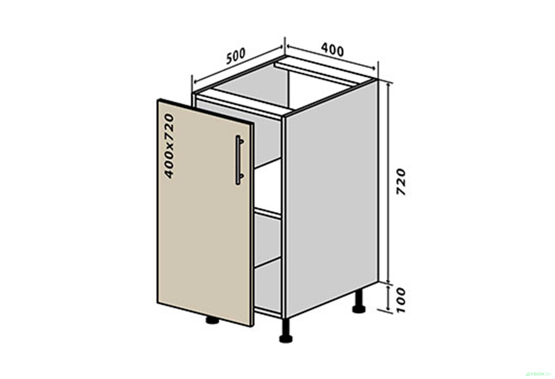 Н3 Тумба 1Д 40 Родос Люкс VIP-master - Зображення 1 Зображення 1 - Н3 Тумба 1Д 40 Родос Люкс VIP-master