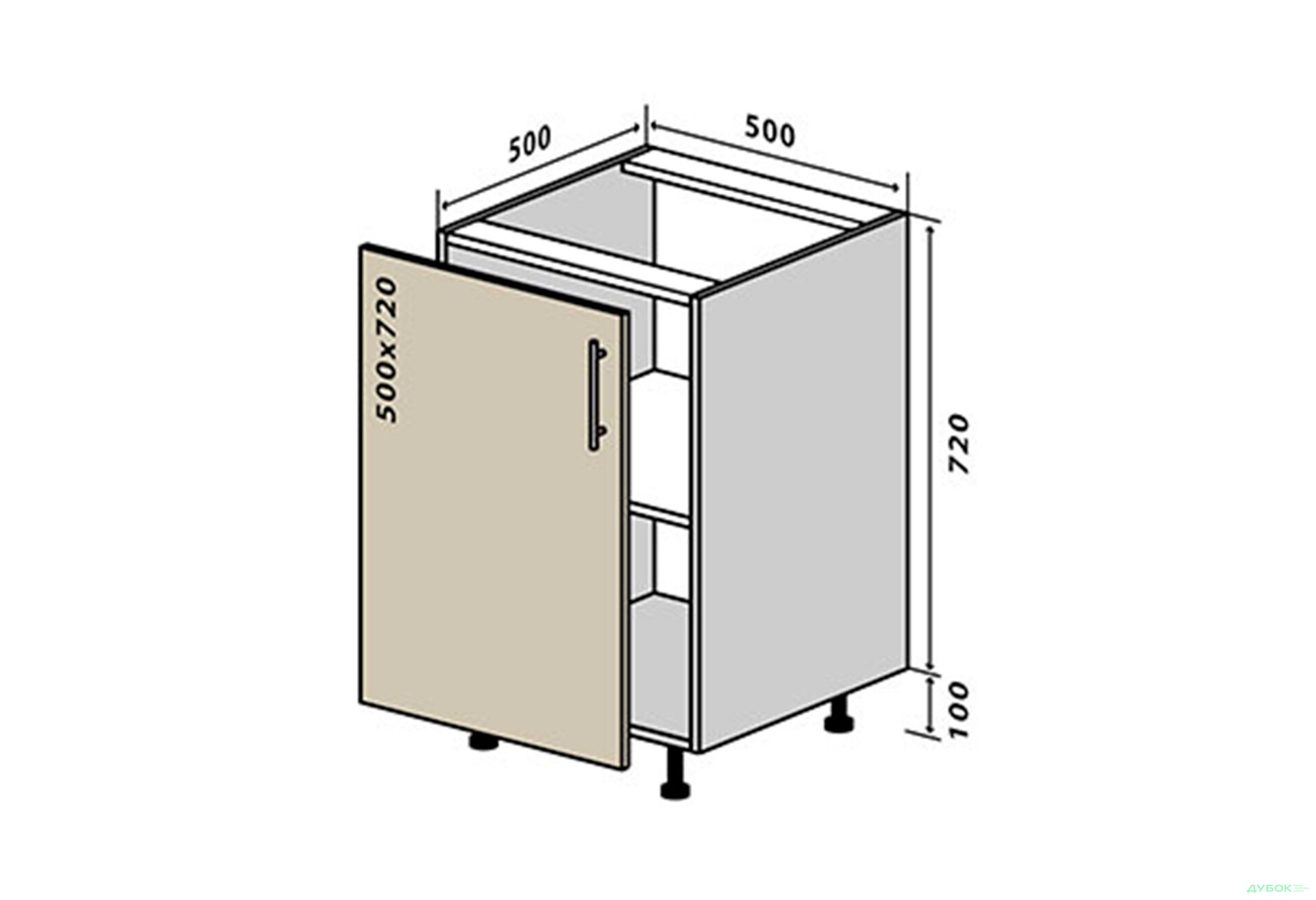 Зображення 1 - Н5 Тумба 1Д 50 Родос Люкс VIP-master