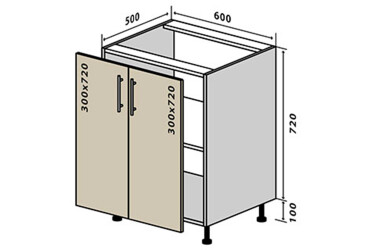 Н6 Тумба 2Д 60 Родос Люкс VIP-master