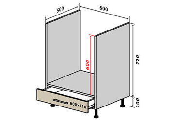 Н12 Тумба для духовки 1Ш Родос Люкс Вип-Мастер