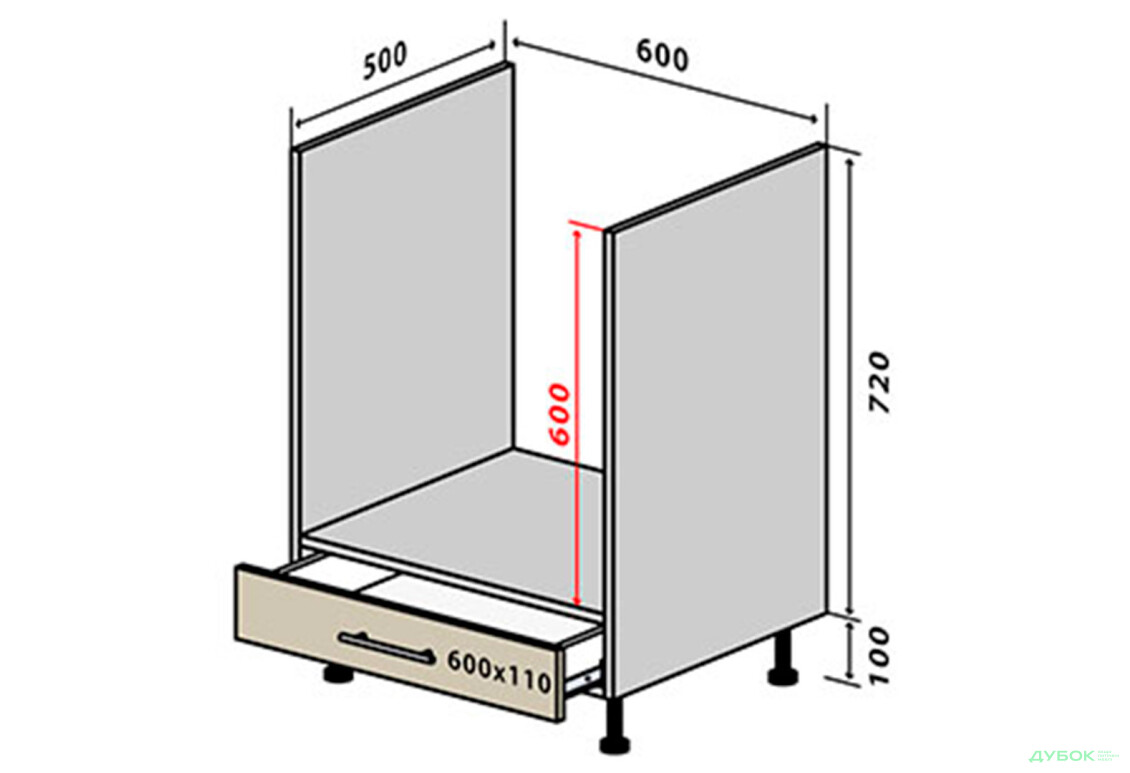 Н12 Тумба для духовки 1Ш Родос Люкс VIP-master - Зображення 1 Зображення 1 - Н12 Тумба для духовки 1Ш Родос Люкс VIP-master