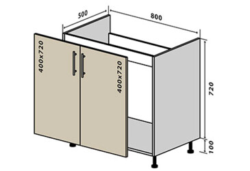 Н14 Тумба мийка 2Д 80 Родос Люкс VIP-master