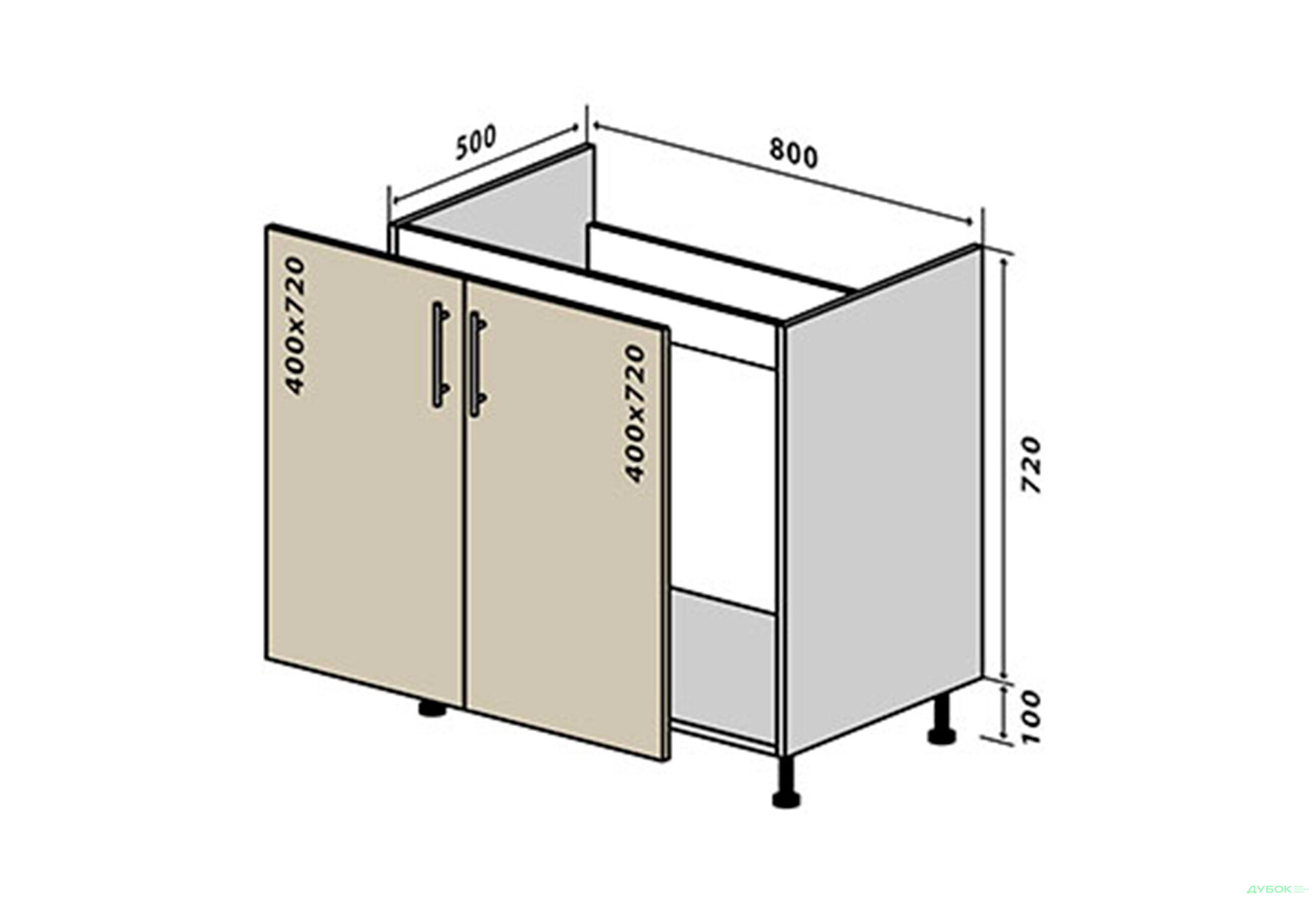 Н14 Тумба мийка 2Д 80 Родос Люкс VIP-master - Зображення 1 Зображення 1 - Н14 Тумба мийка 2Д 80 Родос Люкс VIP-master