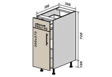 Н22 Тумба 1Ш1Д 30 Родос Люкс VIP-master