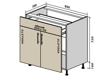 Н31 Тумба 1Ш2Д 80 Родос Люкс VIP-master