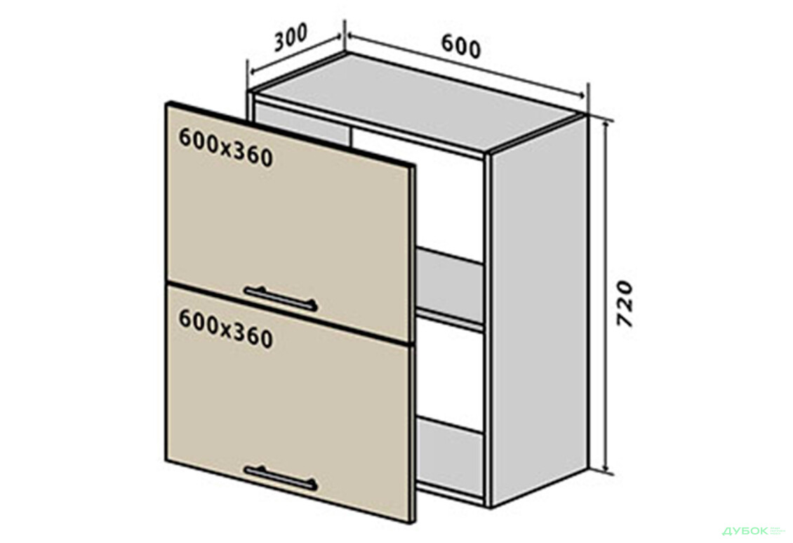 В20 Тумба 2Д 60 Родос Люкс Вип-Мастер