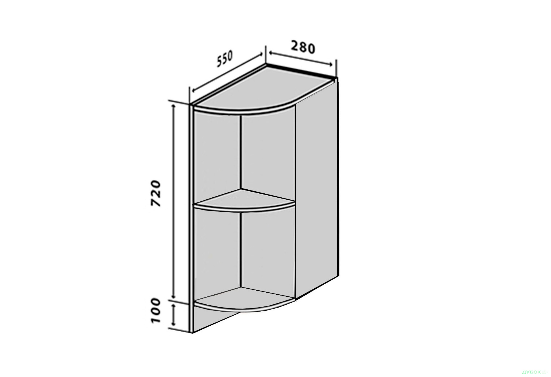 Зображення 1 - Н17R Полиці кутові Родос Люкс VIP-master
