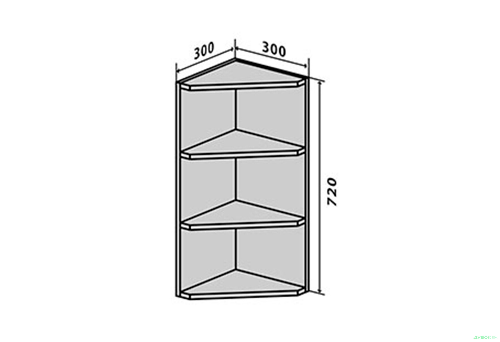 В15 Полиці кутові 72 Родос Люкс VIP-master - Зображення 1 Зображення 1 - В15 Полиці кутові 72 Родос Люкс VIP-master