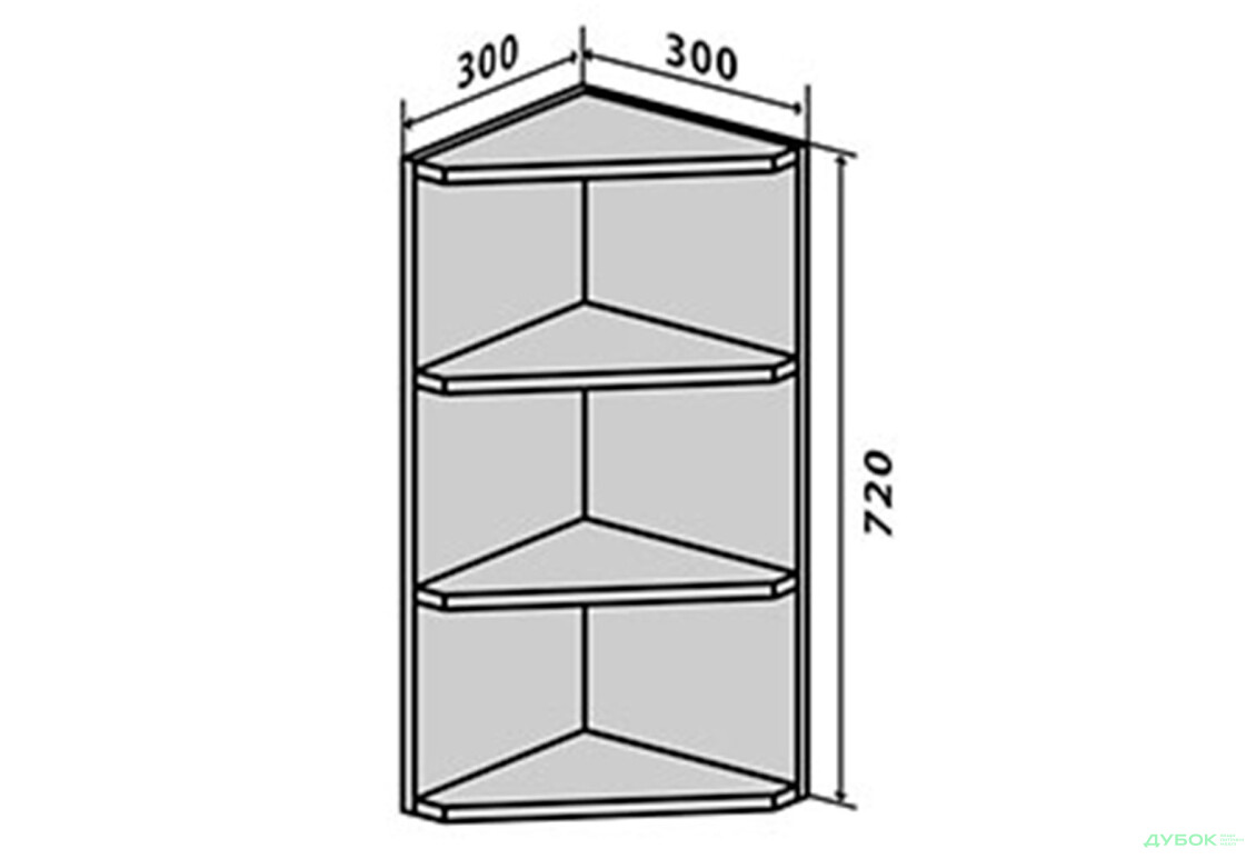 В15 Полиці кутові 72 Родос Люкс VIP-master - Зображення 1 Зображення 1 - В15 Полиці кутові 72 Родос Люкс VIP-master