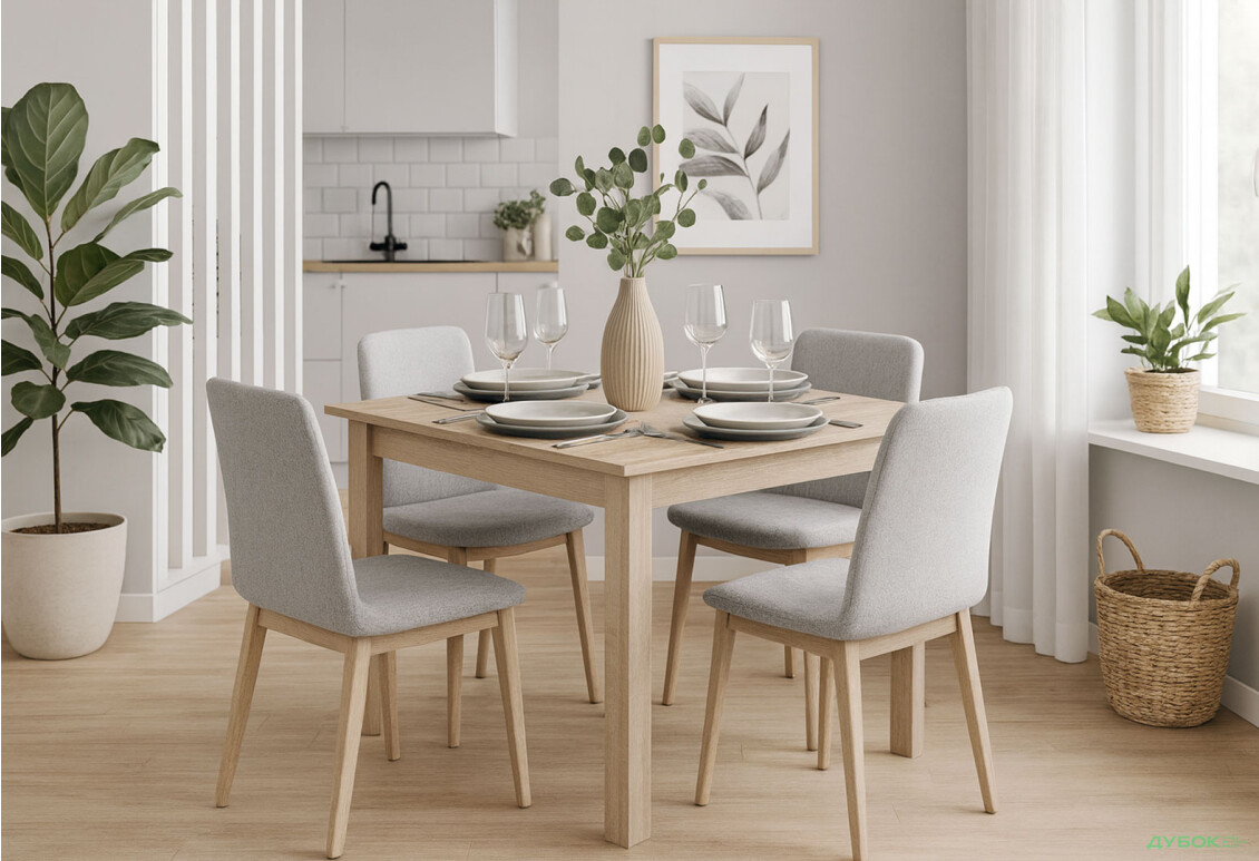 Стол обеденный Киевский стандарт 80x80 см - Изображение 2 Изображение 2 - Стол обеденный Киевский стандарт 80x80 см