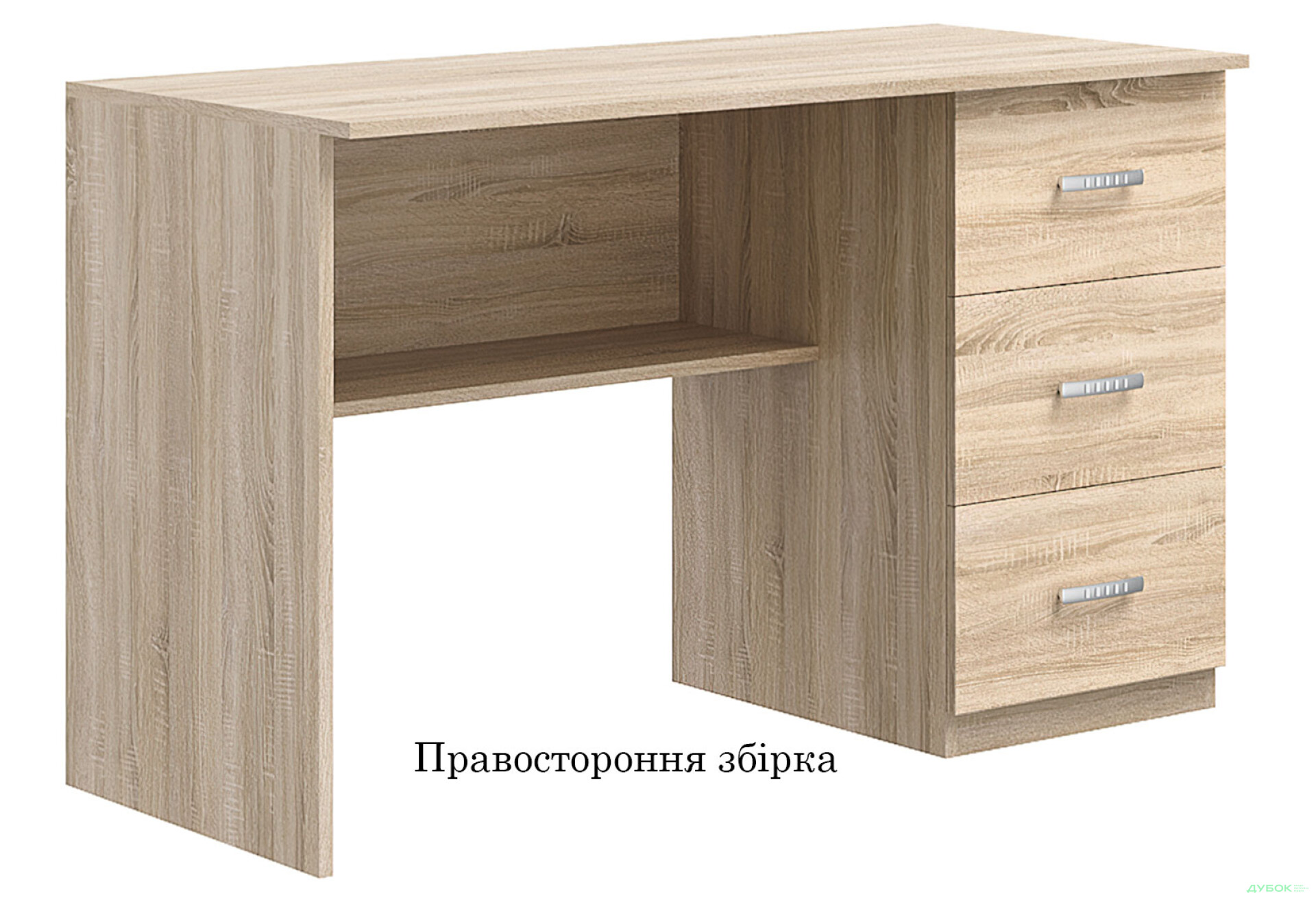Фото 2 - Стіл письмовий Київський стандарт Е4 СМ 120x60 см з шухлядами