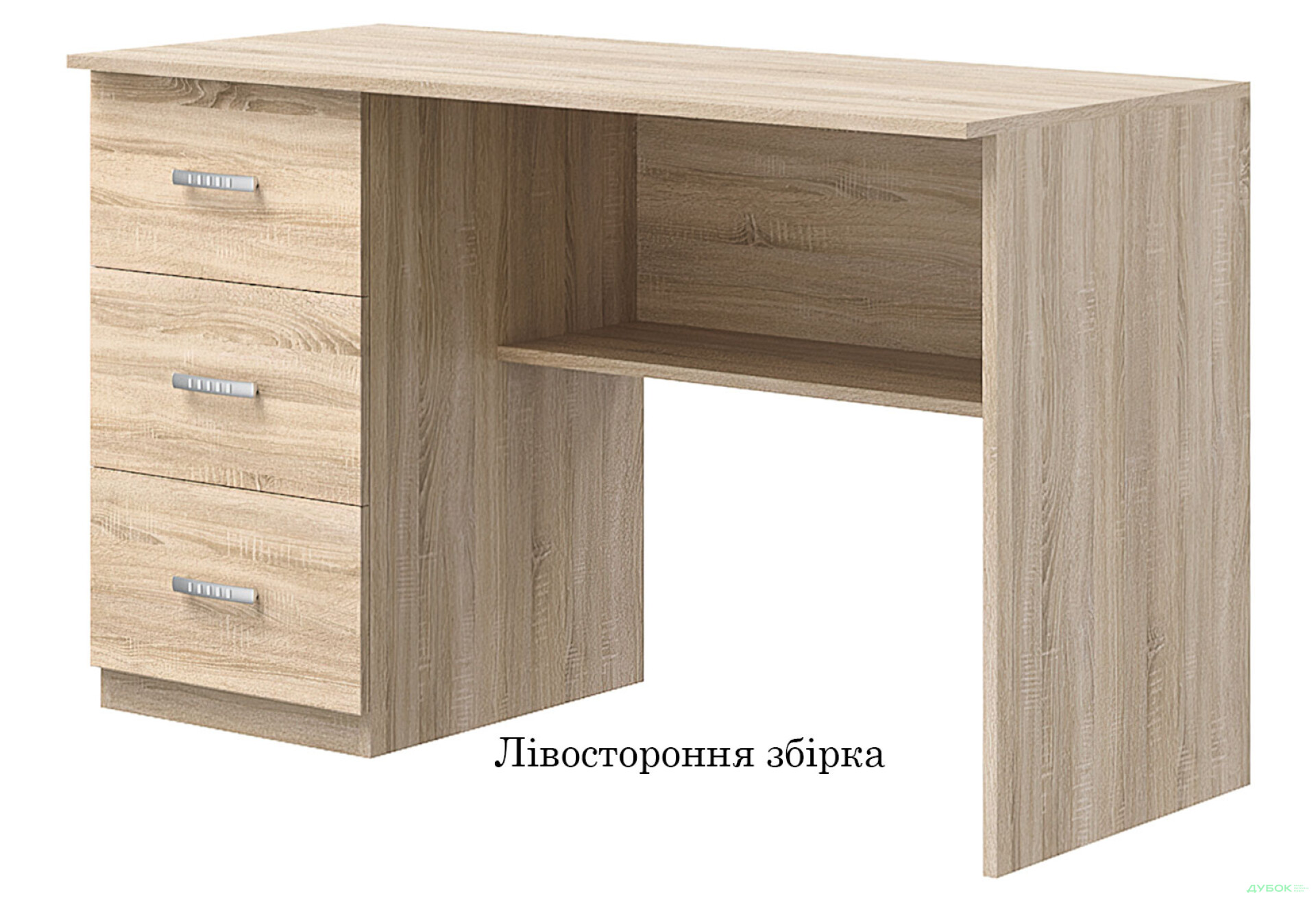 Фото 3 - Стіл письмовий Київський стандарт Е4 СМ 120x60 см з шухлядами