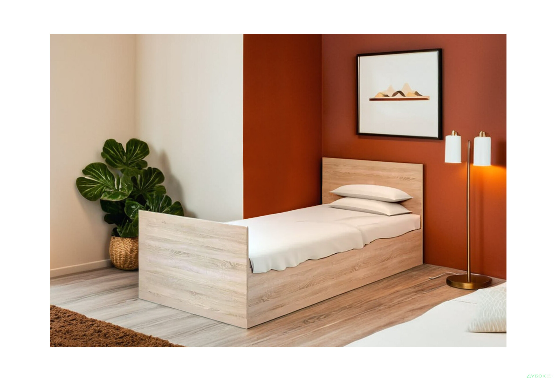 Ліжко-подіум Київський стандарт Е 0.9 80х200 см - Зображення 2 Зображення 2 - Ліжко-подіум Київський стандарт Е 0.9 80х200 см