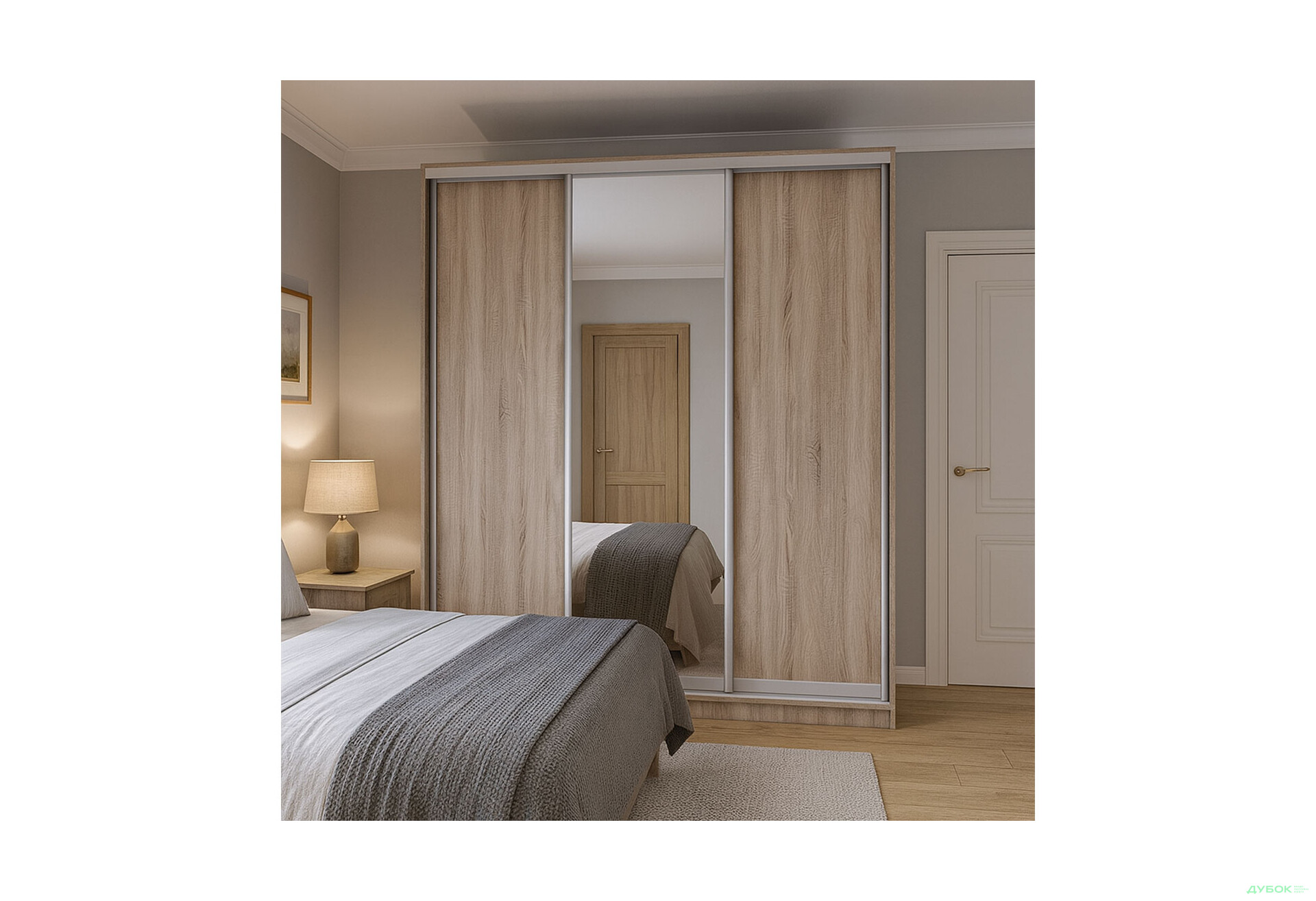 Зображення 2 - Шафа-купе VIP-master 3-дверна 200x60x240 см