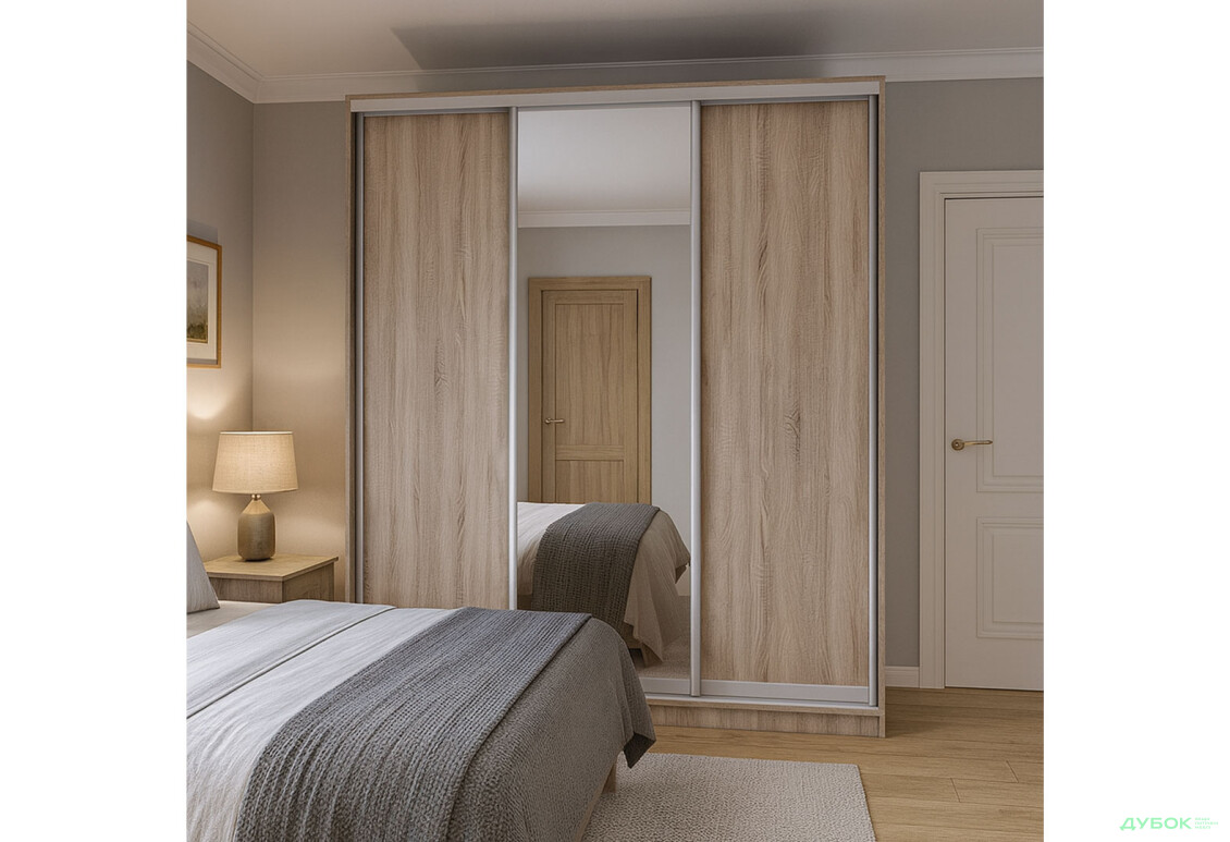 Зображення 2 - Шафа-купе VIP-master 3-дверна 200x60x240 см