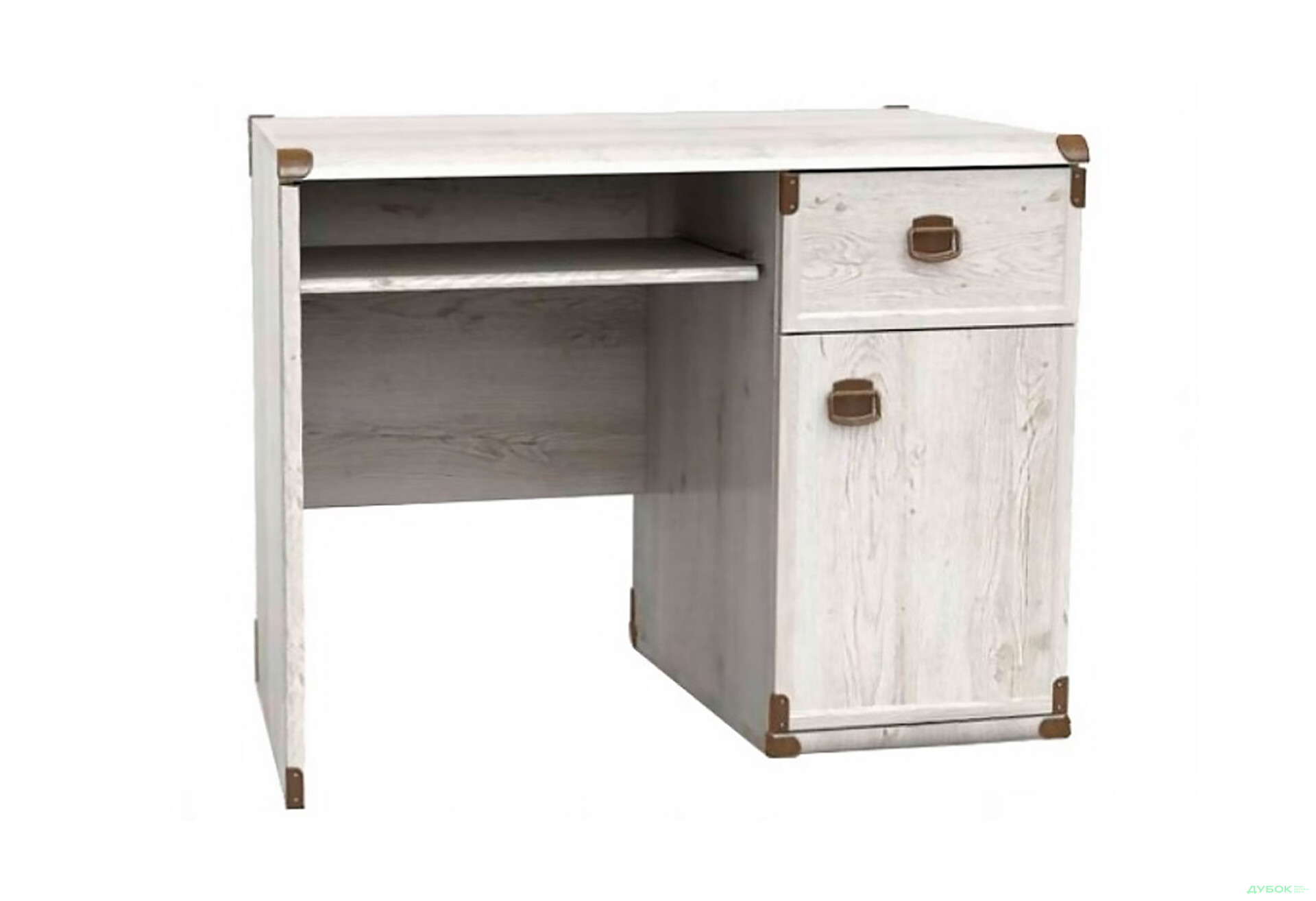 Стіл письмовий ВМК Індіана (Монтана) 120x65 см з тумбою, шухлядою і полицею - Зображення 1 Зображення 1 - Стіл письмовий ВМК Індіана (Монтана) 120x65 см з тумбою, шухлядою і полицею