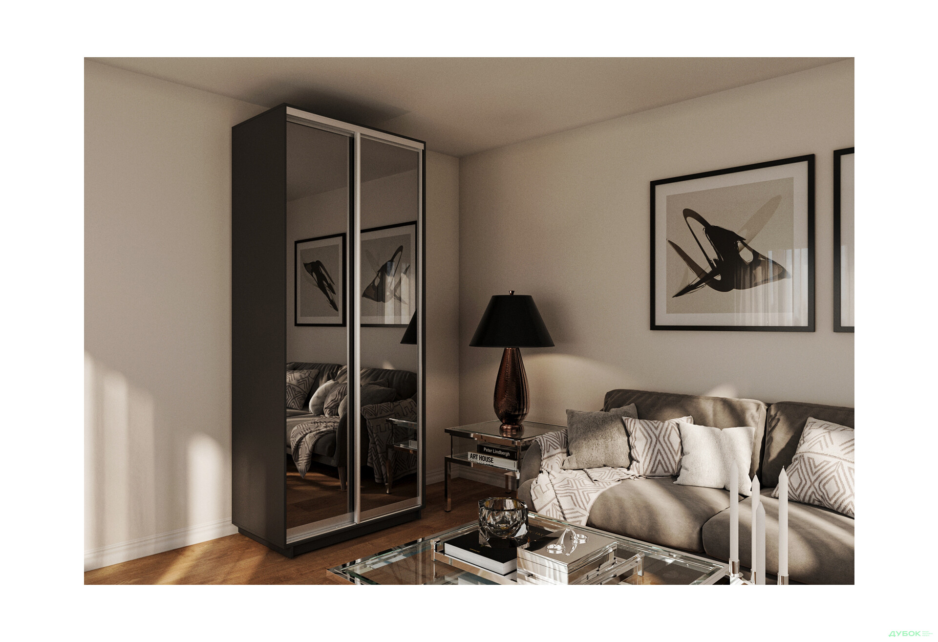 Изображение 4 - Шкаф-купе Garant 2-дверный 110x220x60 см