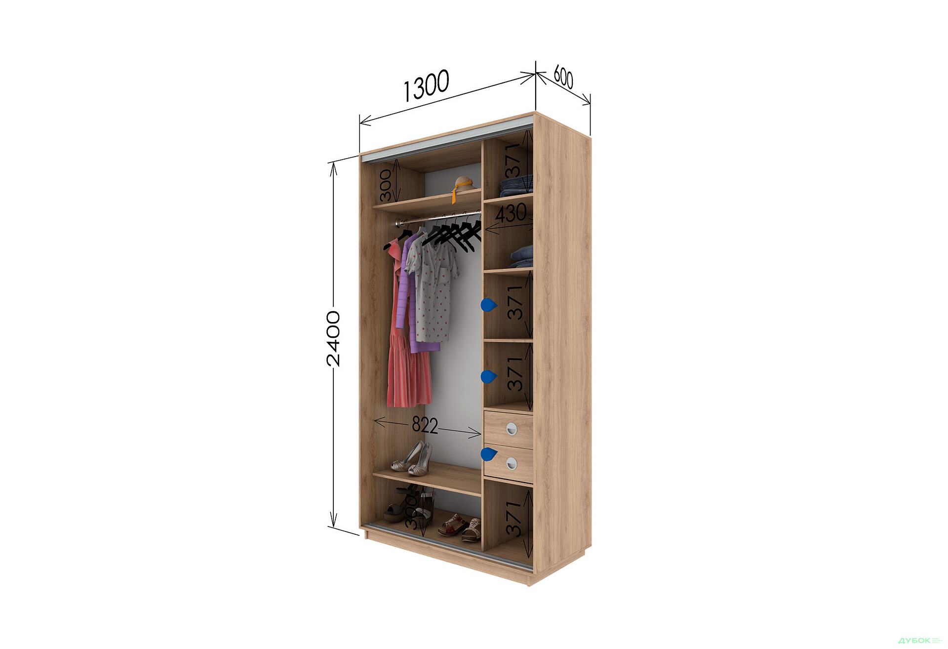 Изображение 12 - Шкаф-купе 2Д 1300 Garant