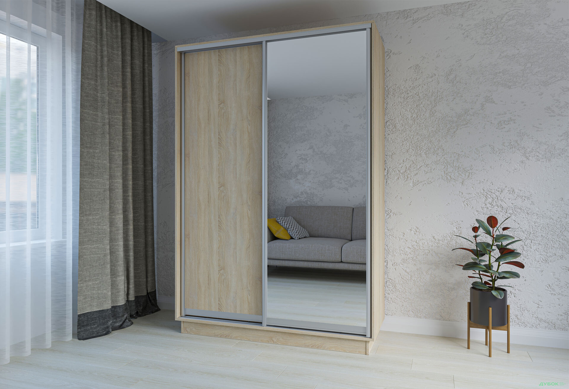 Изображение 28 - Шкаф-купе Garant 2-дверный 130x240x60 см