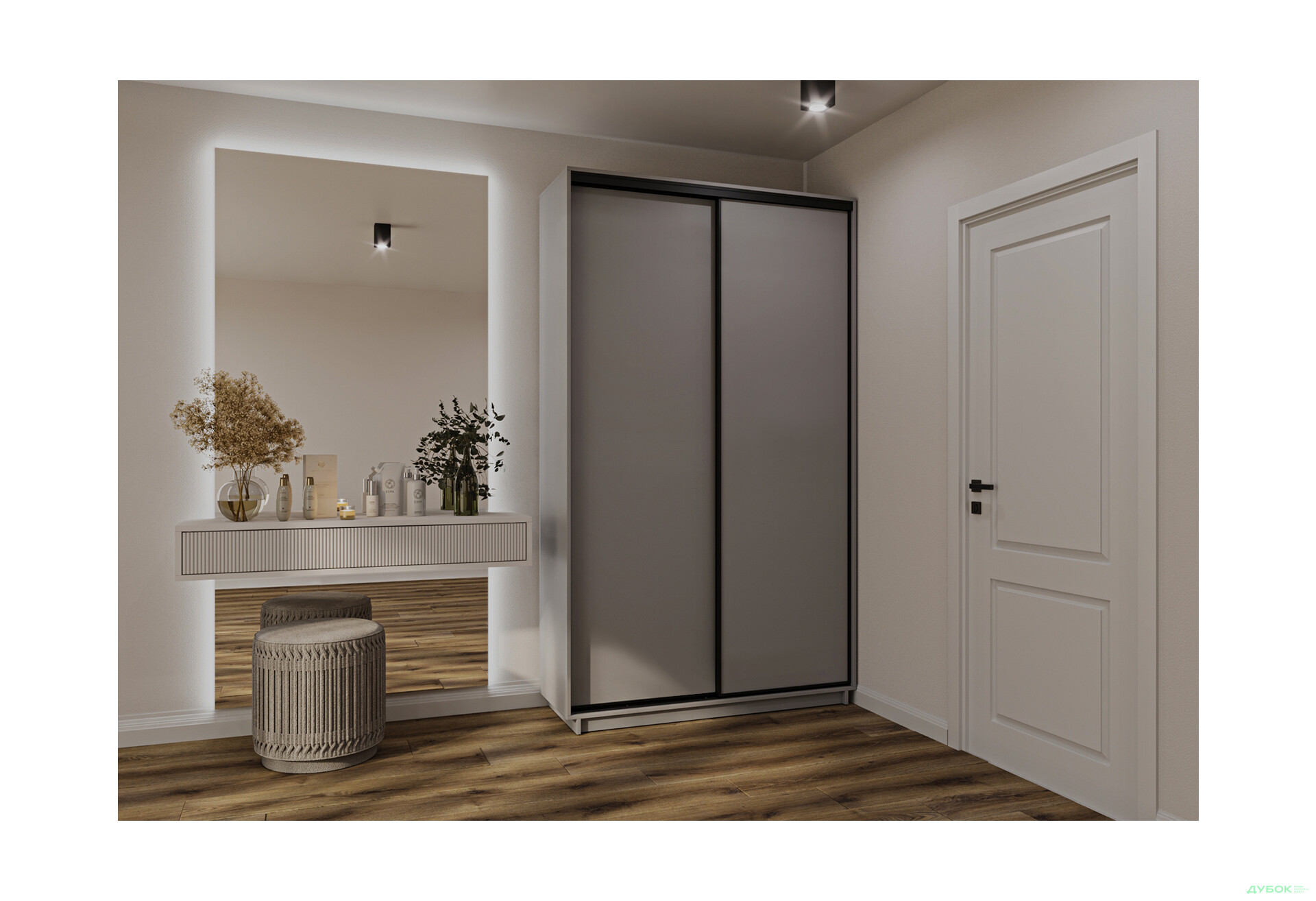 Изображение 2 - Шкаф-купе Garant 2-дверный 130x240x60 см