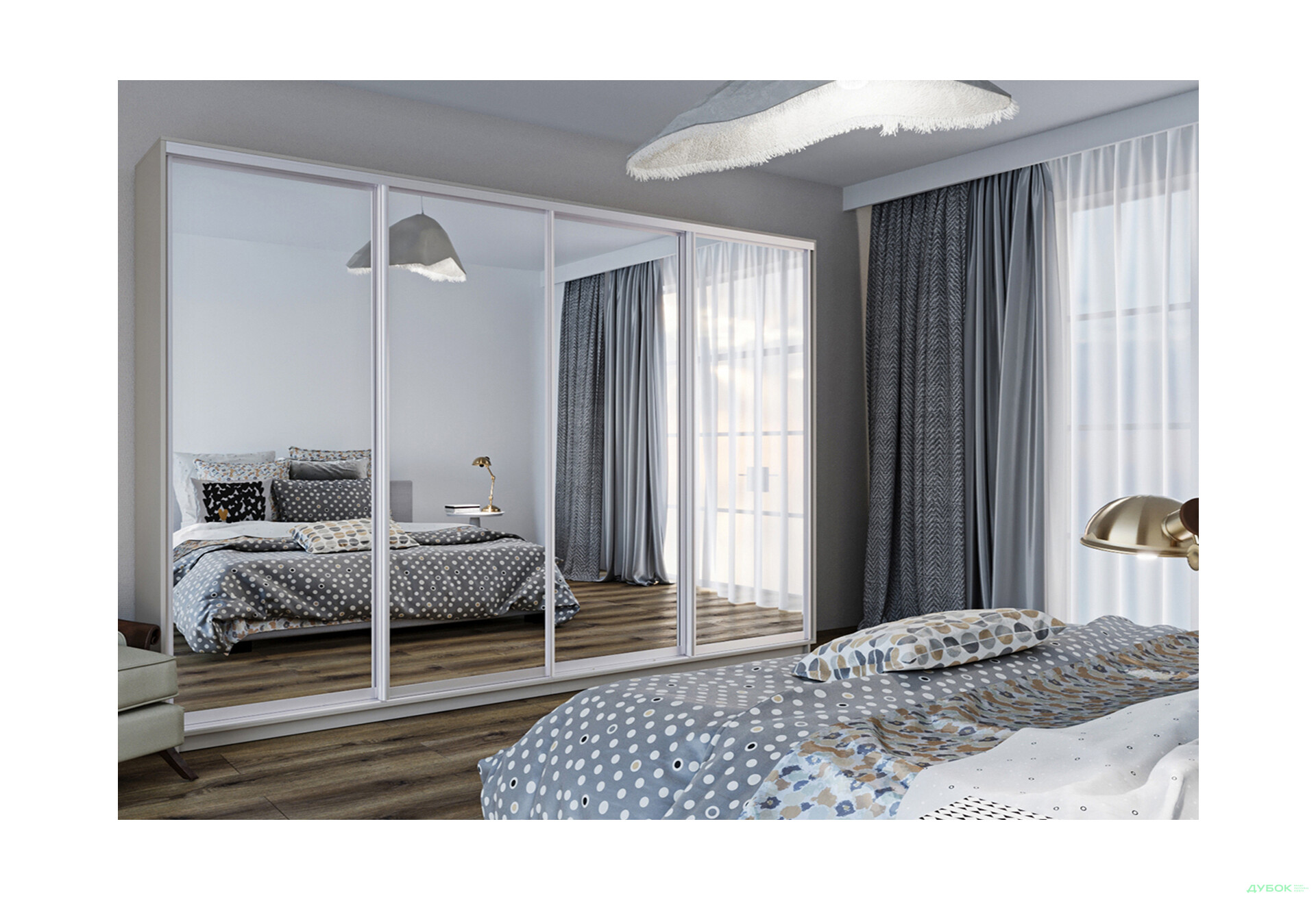 Шафа-купе Garant 4-дверна 360x220x45 см - Зображення 4 Зображення 4 - Шафа-купе Garant 4-дверна 360x220x45 см