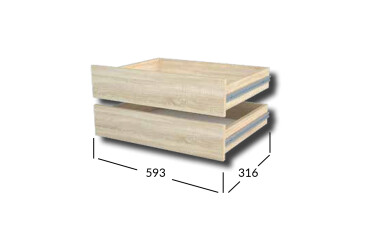 Комплект ящиків Практик L600 гл.450 / 2шт