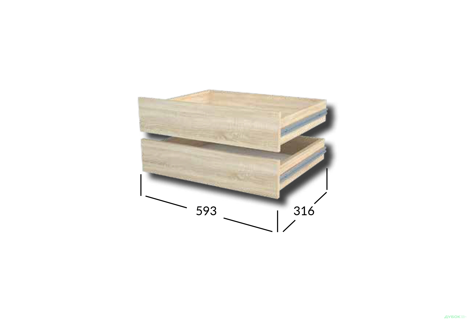 Комплект ящиков Практик L600 гл.450 / 2шт Garant - Изображение 1 Изображение 1 - Комплект ящиков Практик L600 гл.450 / 2шт Garant