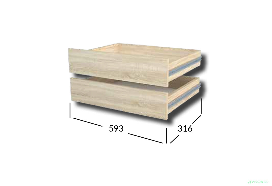 Комплект ящиков Практик L600 гл.450 / 2шт Garant - Изображение 1 Изображение 1 - Комплект ящиков Практик L600 гл.450 / 2шт Garant