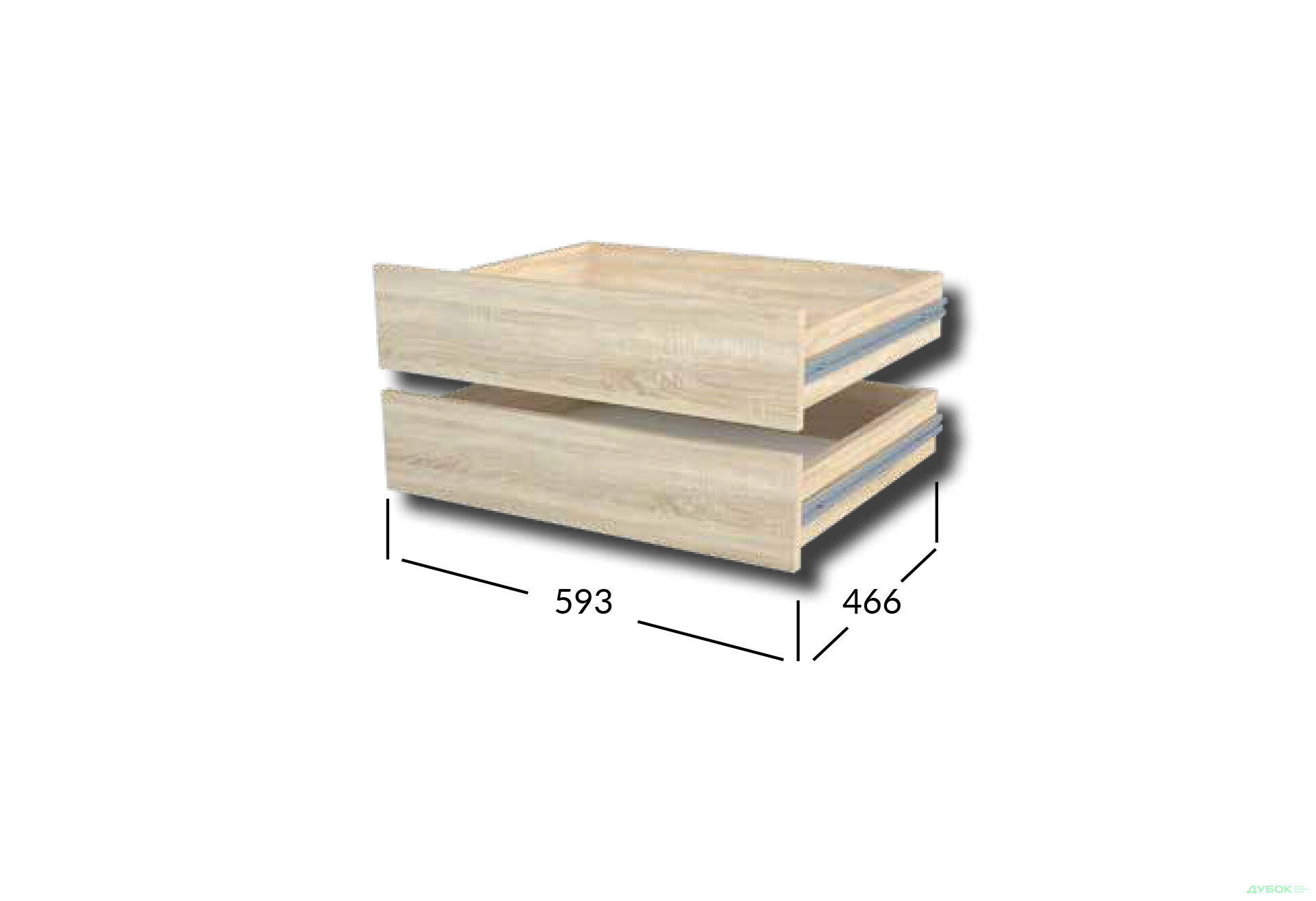 Комплект ящиків Практик L600 гл.600 / 2шт Garant - Зображення 1 Зображення 1 - Комплект ящиків Практик L600 гл.600 / 2шт Garant