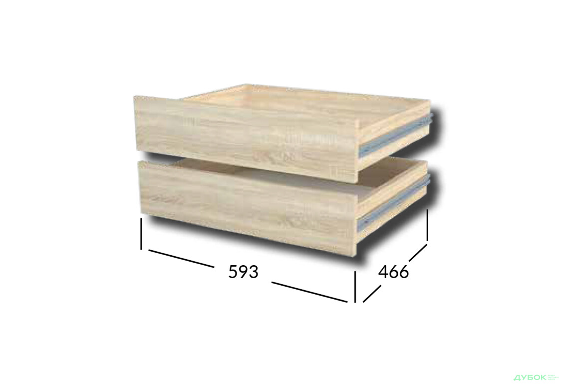 Комплект ящиків Практик L600 гл.600 / 2шт Garant - Зображення 1 Зображення 1 - Комплект ящиків Практик L600 гл.600 / 2шт Garant