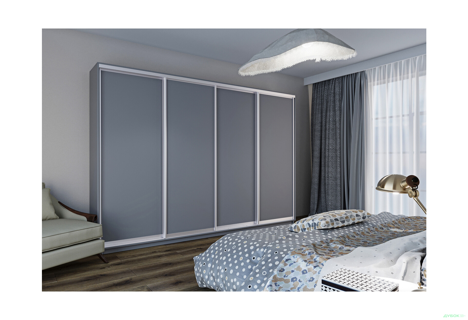 Зображення 2 - Шафа-купе Garant 4-дверна 350x220x60 см