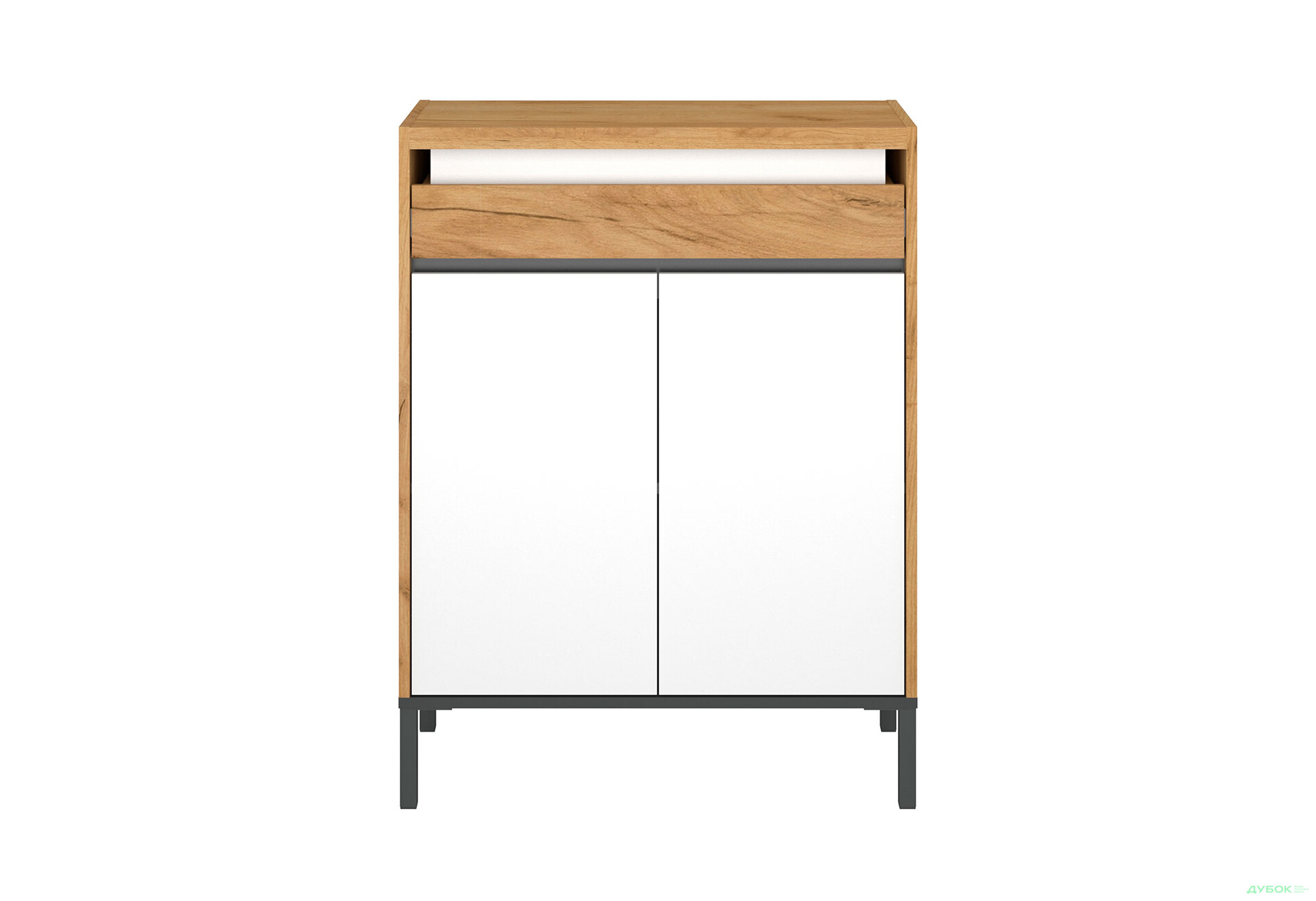 Изображение 2 - Комод VMV holding Палмор 2-дверный с ящиком 77 см Дуб крафт золотой/Белый