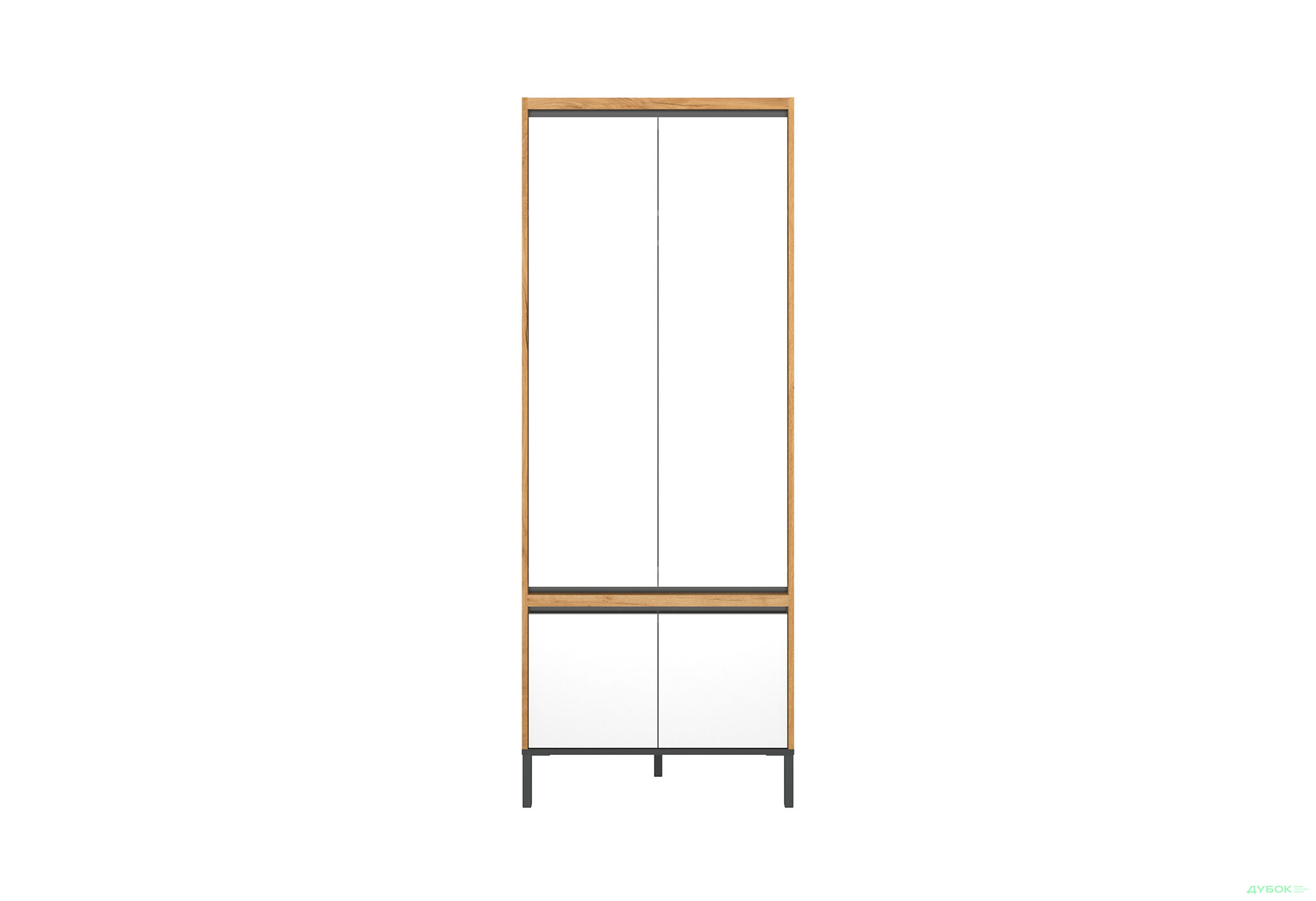 Зображення 2 - Шафа VMV holding Палмор 4-дверна 77 см Дуб крафт золотий /Білий