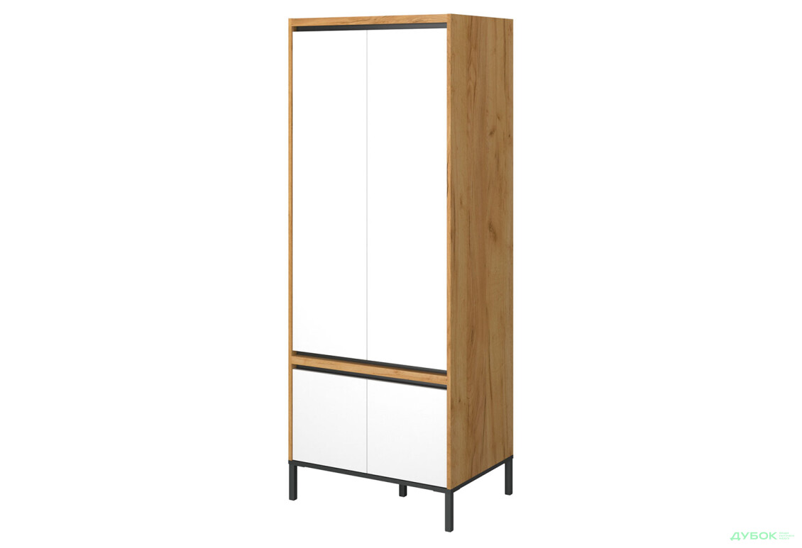 Шафа VMV holding Палмор 4-дверна 77 см Дуб крафт золотий /Білий