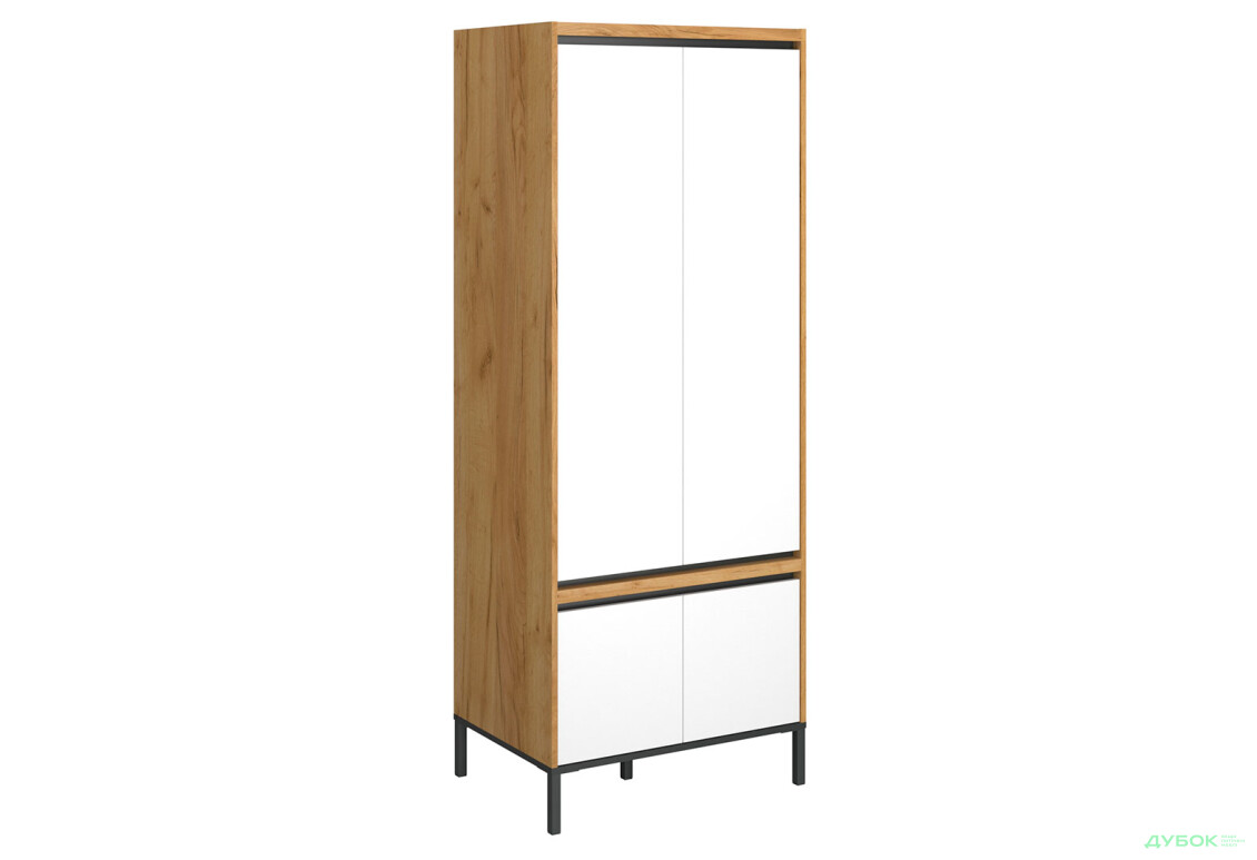 Зображення 3 - Шафа VMV holding Палмор 4-дверна 77 см Дуб крафт золотий /Білий