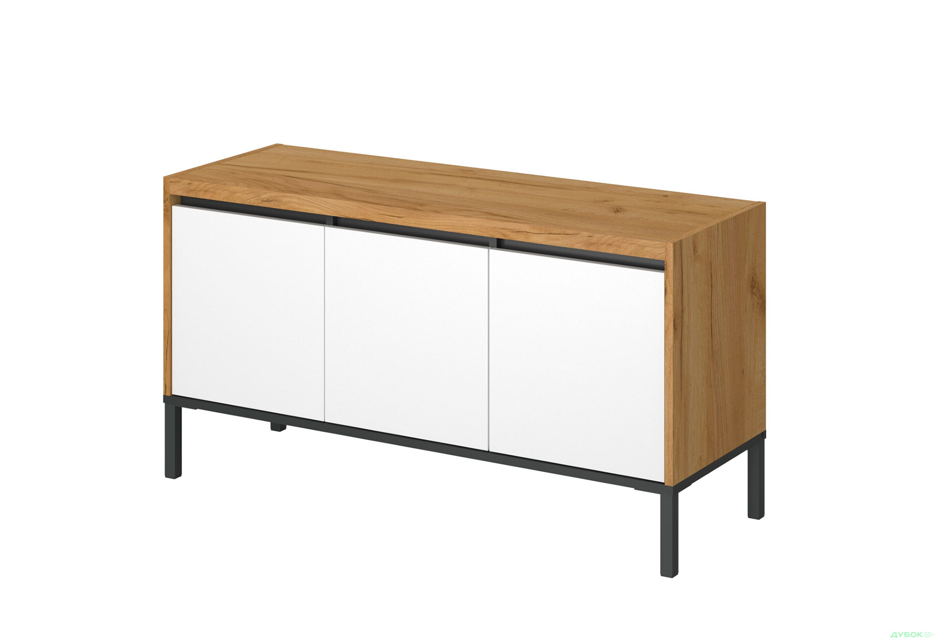 Тумба під ТВ VMV holding Палмор / Palmor з 3 дверцятами 114 см Дуб крафт золотий / білий - Зображення 1 Зображення 1 - Тумба під ТВ VMV holding Палмор / Palmor з 3 дверцятами 114 см Дуб крафт золотий / білий