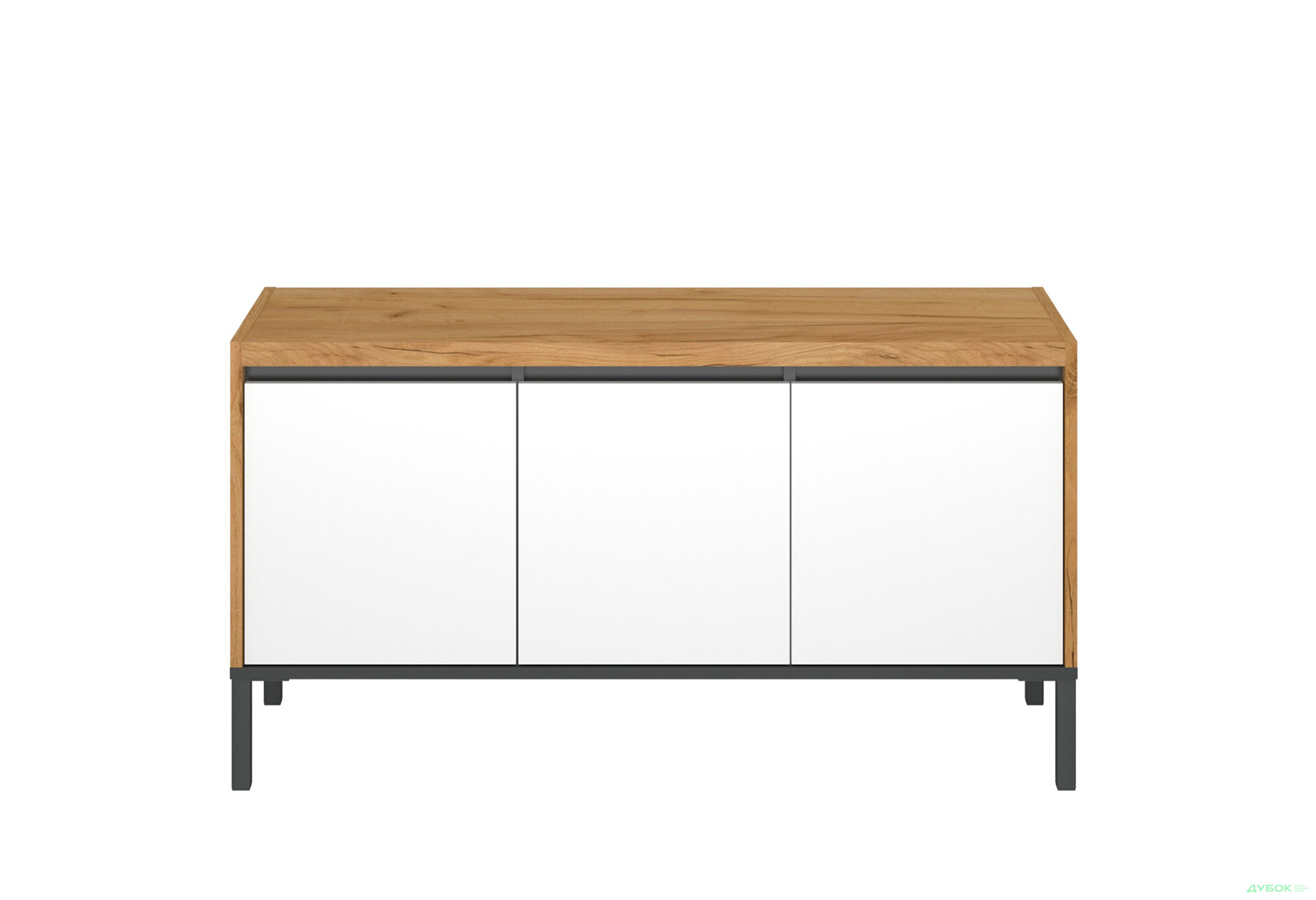 Тумба під ТВ VMV holding Палмор / Palmor з 3 дверцятами 114 см Дуб крафт золотий / білий - Зображення 2 Зображення 2 - Тумба під ТВ VMV holding Палмор / Palmor з 3 дверцятами 114 см Дуб крафт золотий / білий