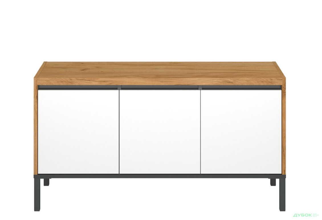 Тумба під ТВ VMV holding Палмор / Palmor з 3 дверцятами 114 см Дуб крафт золотий / білий - Зображення 2 Зображення 2 - Тумба під ТВ VMV holding Палмор / Palmor з 3 дверцятами 114 см Дуб крафт золотий / білий