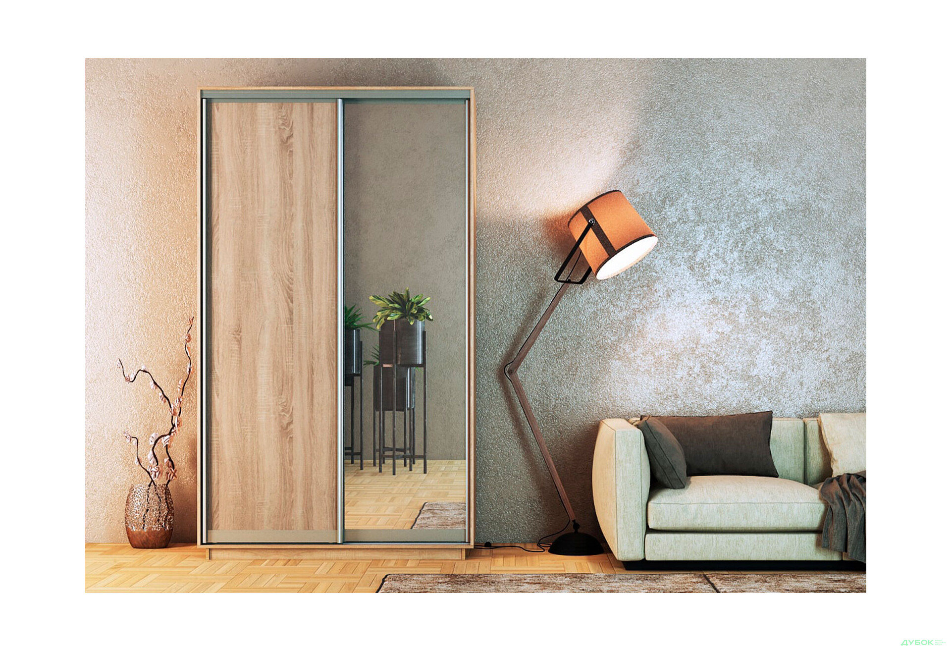 Шафа-купе Garant 2-дверна 140x220x60 см - Зображення 13 Зображення 13 - Шафа-купе Garant 2-дверна 140x220x60 см