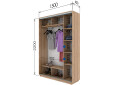 Изображение 9 - Шкаф-купе Garant 2-дверный 150x220x45 см