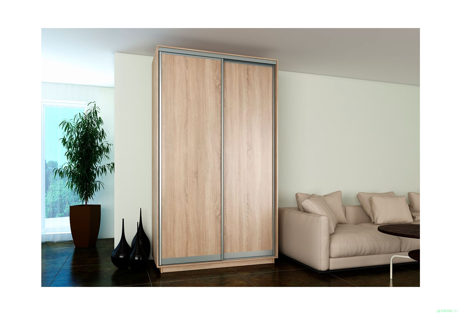 Шафа-купе Garant 2-дверна 150x220x60 см - Зображення 10 Зображення 10 - Шафа-купе Garant 2-дверна 150x220x60 см