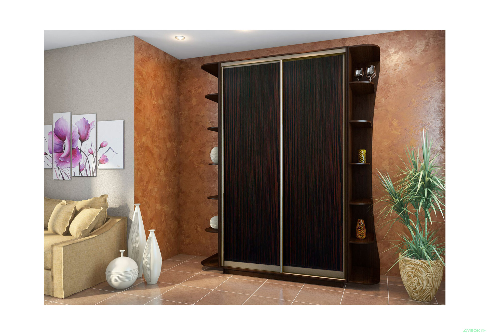 Шафа-купе Garant 2-дверна 160x220x60 см - Зображення 11 Зображення 11 - Шафа-купе Garant 2-дверна 160x220x60 см