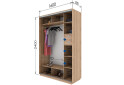 Шафа-купе Garant 2-дверна 160x240x60 см - Зображення 9 Зображення 9 - Шафа-купе Garant 2-дверна 160x240x60 см