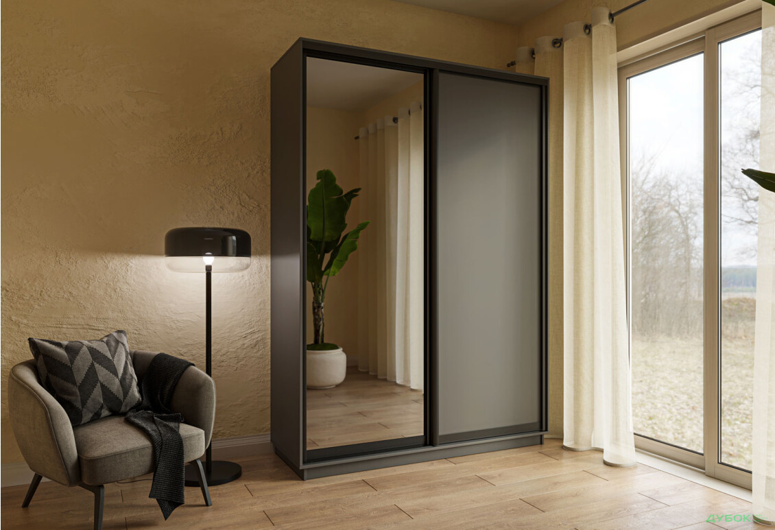 Шафа-купе Garant 2-дверна 170x220x45 см - Зображення 6 Зображення 6 - Шафа-купе Garant 2-дверна 170x220x45 см