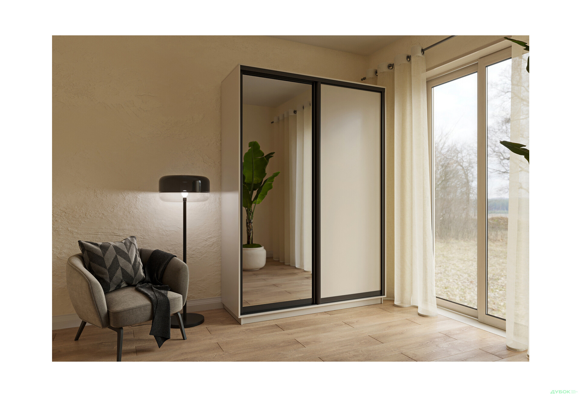 Шафа-купе Garant 2-дверна 170x220x45 см - Зображення 9 Зображення 9 - Шафа-купе Garant 2-дверна 170x220x45 см