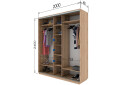 Шафа-купе Garant 3-дверна 200x240x60 см - Зображення 10 Зображення 10 - Шафа-купе Garant 3-дверна 200x240x60 см