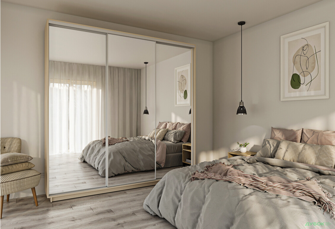 Шафа-купе Garant 3-дверна 240x220x45 см - Зображення 5 Зображення 5 - Шафа-купе Garant 3-дверна 240x220x45 см