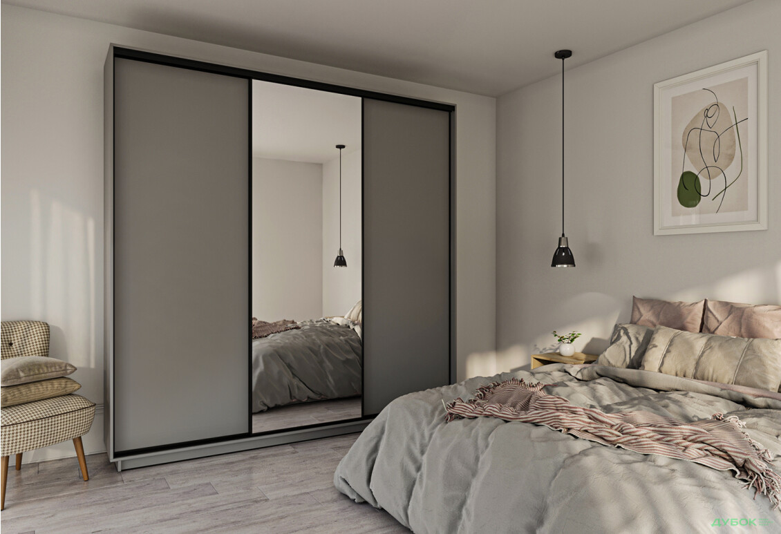 Шафа-купе Garant 3-дверна 240x220x45 см - Зображення 2 Зображення 2 - Шафа-купе Garant 3-дверна 240x220x45 см