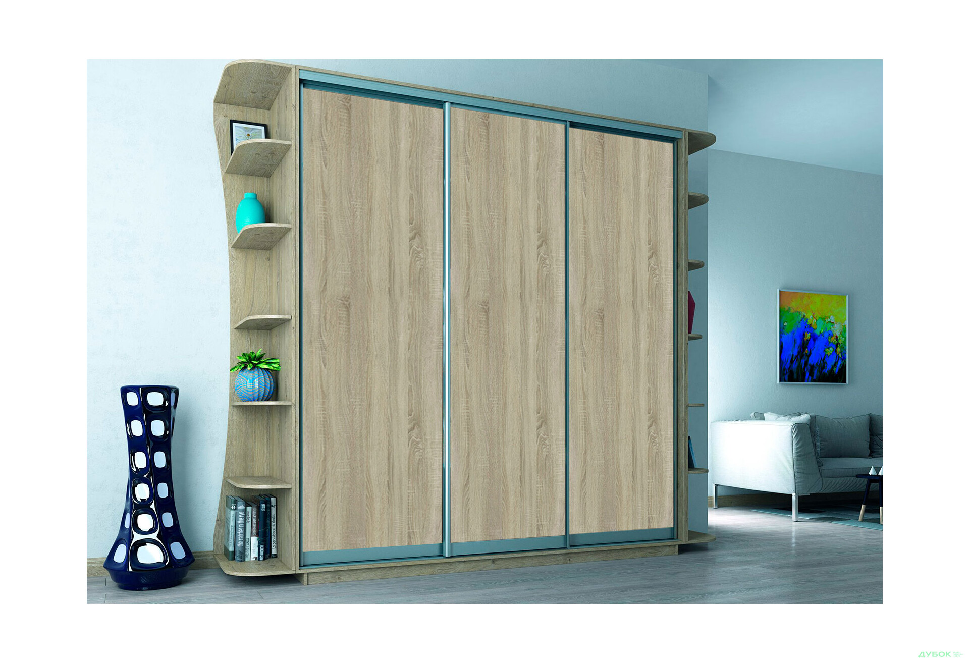 Шафа-купе Garant 3-дверна 230x220x45 см - Зображення 10 Зображення 10 - Шафа-купе Garant 3-дверна 230x220x45 см