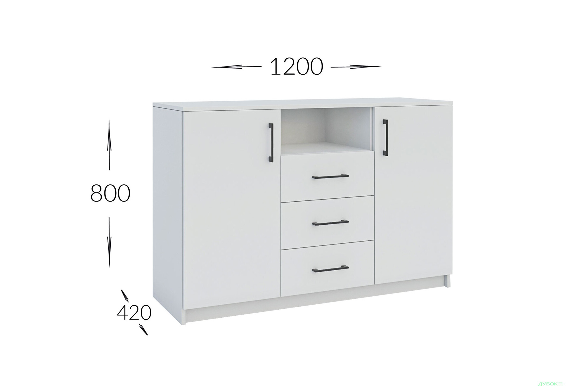 Изображение 8 - Комод Garant К 2-дверный с 3 ящиками 120 см